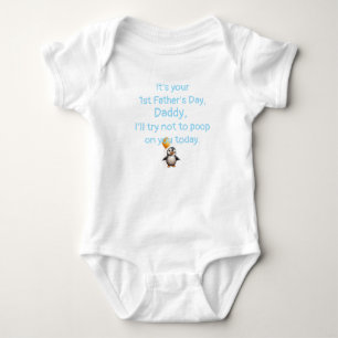 Custom 1. Vatertag, lustiges Geschenk vom Baby, Baby Strampler
