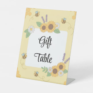 Custom 1st Bee-Day Table Sign  Sockelschild