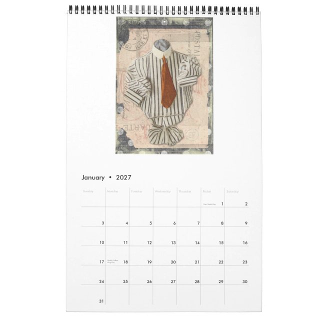 Custom 2013 Viktorianisch Gentleman's Calendar Kalender (Jan 2027)