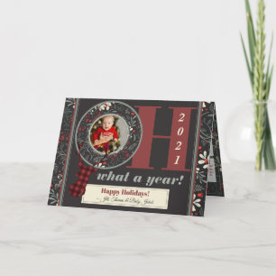 Custom 2021 Funny Quarantine Bingo Foto Weihnachte Feiertagskarte