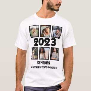 Custom 2023 Senioren 6 FotoCollage T-Shirt