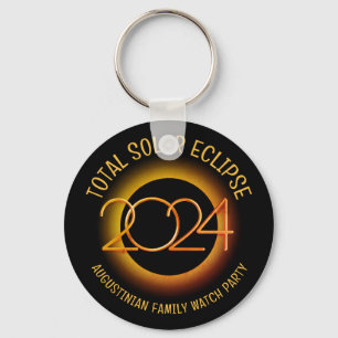 Custom 2024 INSGESAMT SOLAR ECLIPSE Family Souveni Schlüsselanhänger