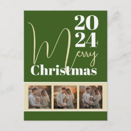 Custom 2024 Merry Christmas Postcard Postkarte