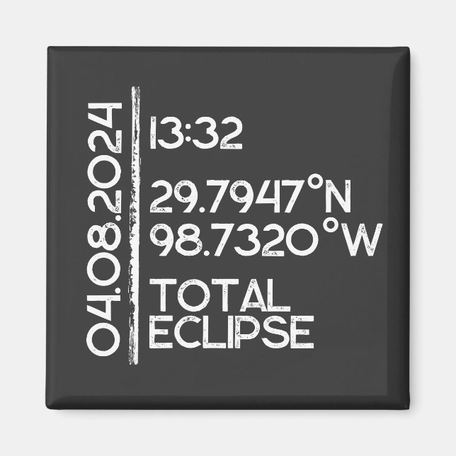 Custom 2024 Solar Eclipse Magnet (Vorne)