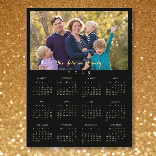Custom 2025 Foto Kalender Weihnachten Neue Jahre (Custom 2025 Photo Calendar Christmas New Years Holiday Postcard)
