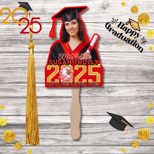 Custom 2025 Grad Fan für High School & Uni Fächer (Von Creator hochgeladen)