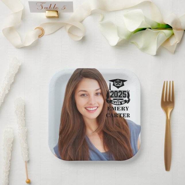 Custom 2025 Graduate Foto Attorney Law School Pappteller (Hochzeit)