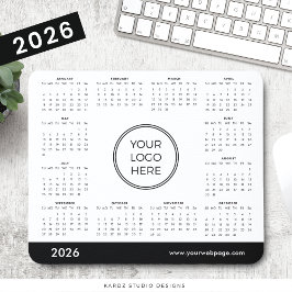 Custom 2026 Calendar Business Logo Mouse Pad Mousepad