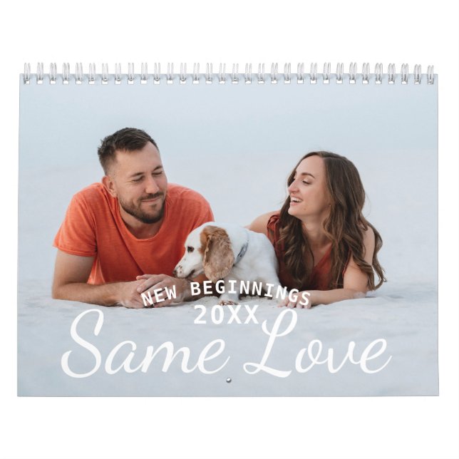 Custom 2026 Modern Couple Foto Kalender (Titelbild)