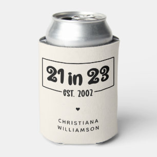 Custom 21. Geburtstag Geschenk 21 im 23. Est 2002 Dosenkühler