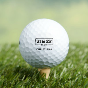 Custom 21. Geburtstag Geschenk 21 im 23. Est 2002 Golfball