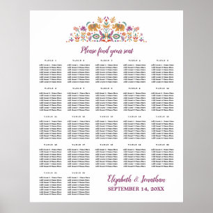 Custom 22 Table Indian Blume Elephant Hochzeit Poster