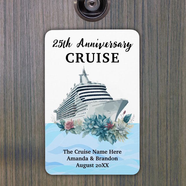 Custom 25th Anniversary Cruise Cabin Door Magnet (Custom 25th Anniversary Cruise Cabin Door Magnet
)