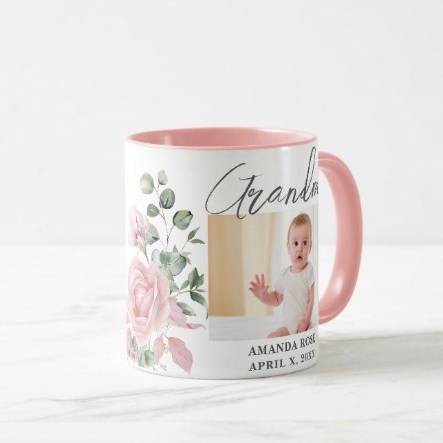 Custom 2 Foto Baby Oma Tasse (VorderseiteRechts)
