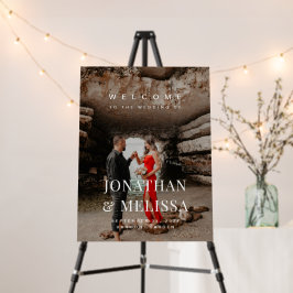 Custom 2 Foto Typografie Hochzeitsempfehlung