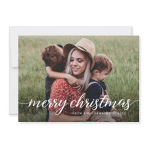 Custom 2 Fotos Frohe Weihnachtsfamilie Moderner Ch