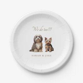 Custom 2 Pet Wedding  Pappteller
