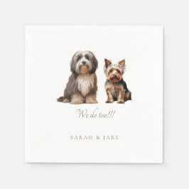 Custom 2 Pet Wedkins Napkins Serviette