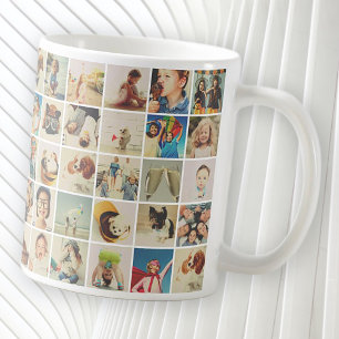 Custom 30 Fotos Moderne Familie und Haustiere Kaffeetasse