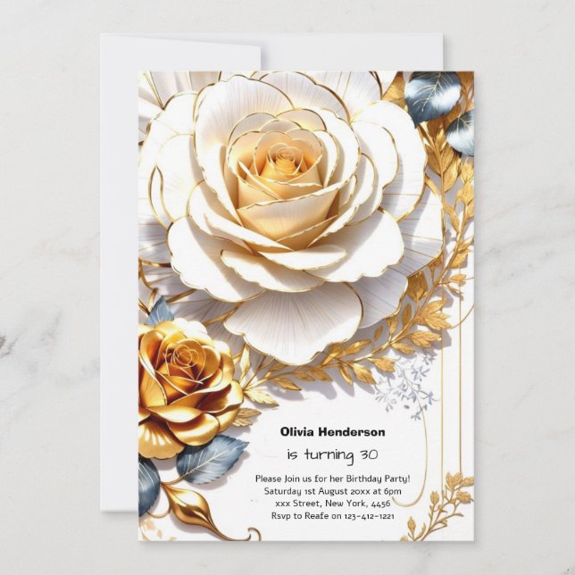 Custom 30. Geburtstagseinladung Einladung (Vorderseite)