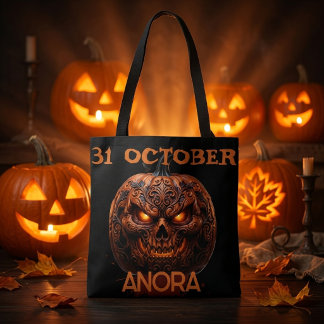 CUSTOM 31. Oktober Grusel-Kürbis-Halloween-Tasche