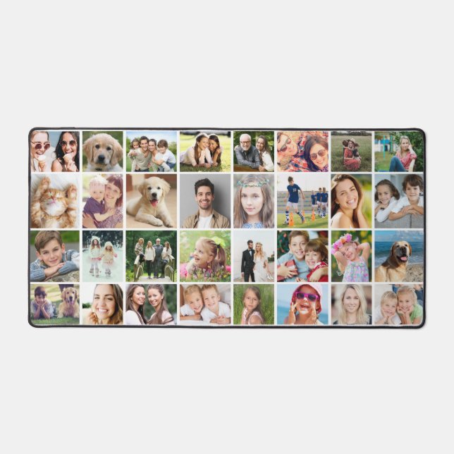 Custom 32 Foto Collage Schreibtischunterlage (Vorderseite)