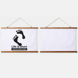 Custom 36"x26" Horizontal (Landschaft), Set von zw Wandteppich Mit Holzrahmen