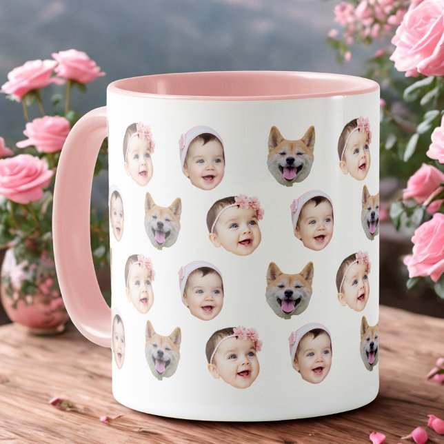 Custom 3 Baby Face Coffee Mug Tasse (Von Creator hochgeladen)