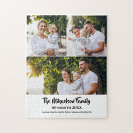 Custom 3 Family Foto Collage Puzzle