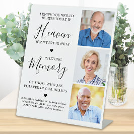 Custom 3 Foto Heaven Erinnerung an Hochzeiten Gede Sockelschild