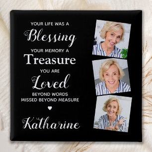 Custom 3 Foto Remembrane Gedenkfeier Button