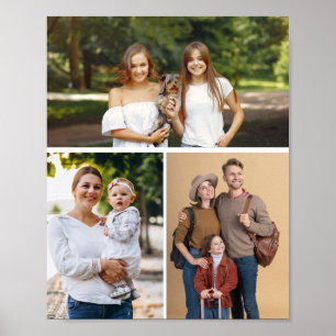 Custom 3 FotoCollage Poster