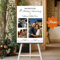 Custom 3 Fotos 4. Hochzeitstag Begrüßung