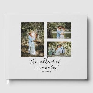 Custom 3 Sections Family Foto Collage Hochzeit Gästebuch