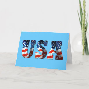 CUSTOM 3D USA Patriotic Postcards & Stationery