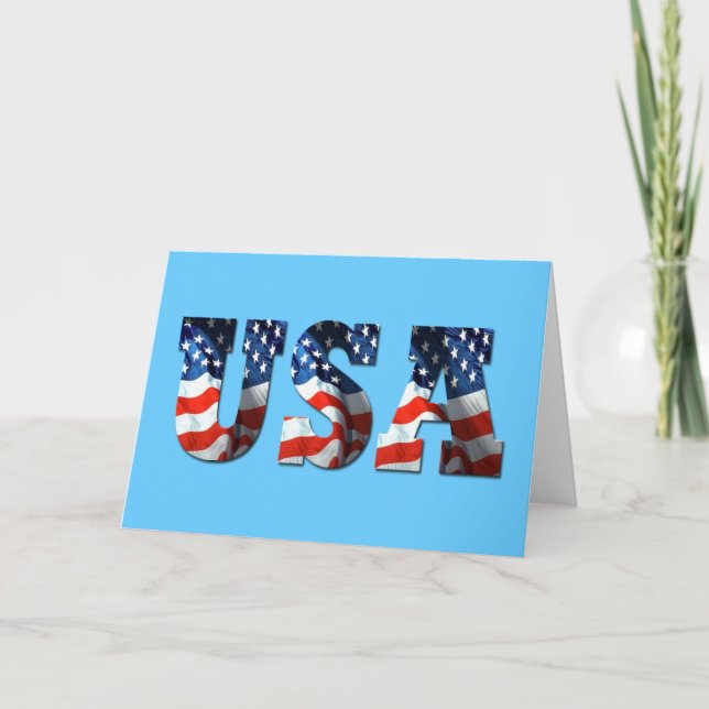 CUSTOM 3D USA Patriotic Postcards & Stationery (Vorderseite)