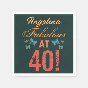 Custom 40. Geburtstag Fabulous Serviette