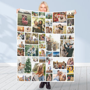 Custom 42 Foto Collage Fleecedecke