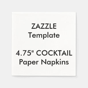 Custom 4.75" COCKTAIL Disposable Paper Napkins Serviette