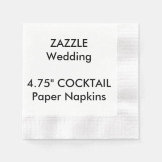 Custom 4.75" COCKTAIL Disposable Paper Napkins Serviette