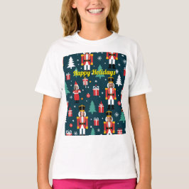 custom 4 face photo Christmas nutcracker T-Shirt
