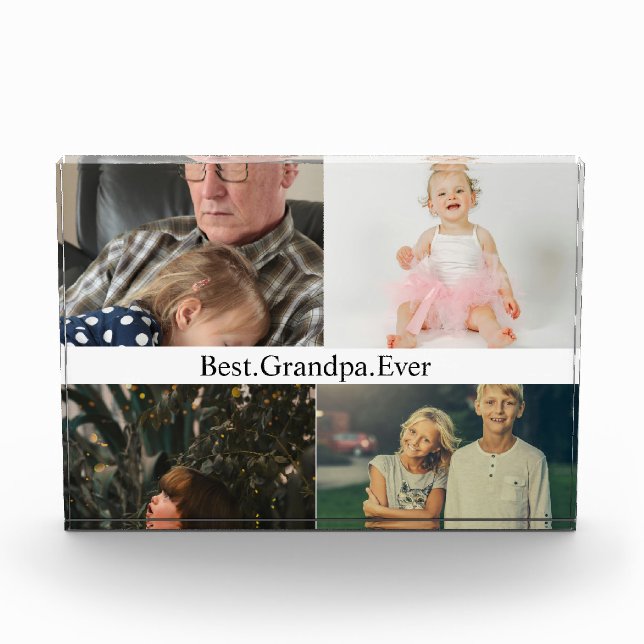 Custom 4 Foto Collage Beste Opa je (Vorderseite)