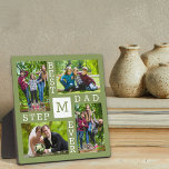 Custom 4 Foto Collage Beste Stepdad je grün Fotoplatte<br><div class="desc">Custom Foto Plaque mit 4 Foto Collage für die beste Stepdad Ever. Die Vorlage ist Set für Sie bereit, um 4 Ihrer Lieblings-Fotos und eine erste. Ein großartiges Geschenk für den Tag des Vaters, einen Geburtstag oder als Beibehaltung eines Ereignisses oder einer persönlichen Leistung. Das Design hat eine natürliche Farbpalette...</div>