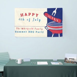 Custom 4. Juli Family Summer GRILLEN Banner