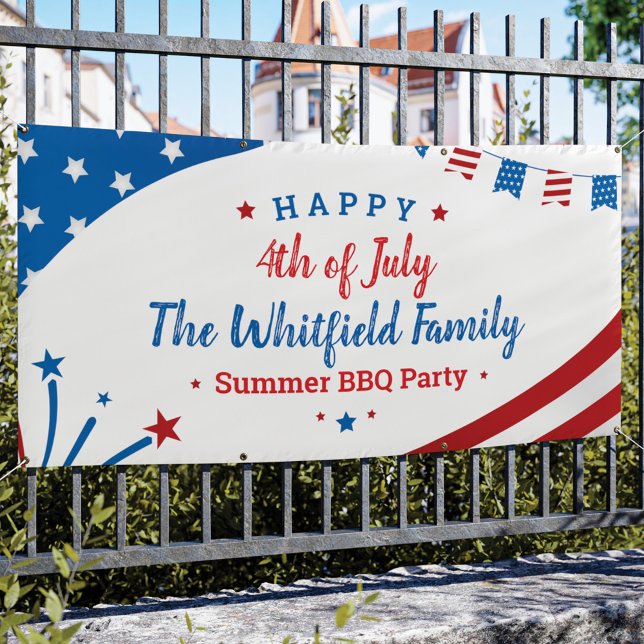 Custom 4. Juli Family Summer GRILLEN Party Banner (Von Creator hochgeladen)