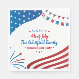 Custom 4. Juli Family Summer GRILLEN Party Paper Serviette
