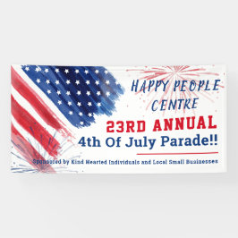 Custom 4. Juli Parade Red White Blue Custom Banner