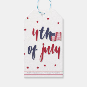 Custom 4. Juli Patriotic US Flag Party Geschenkanhänger