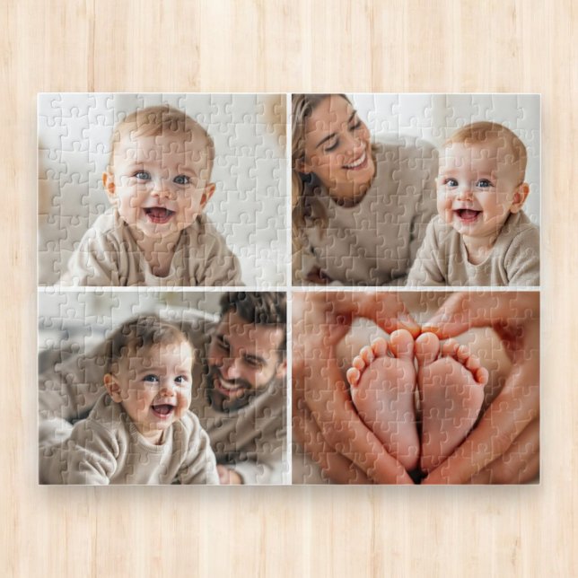Custom 4 Photo Collage Cute Baby  Puzzle (Von Creator hochgeladen)