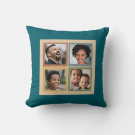 Custom 4-Photo Family Collage Kissen